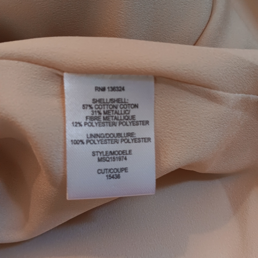 Golden Shimmer Fit & Flare Dress Size 0 – Angular Neckline Cocktail & Holiday - Picture 2 of 3